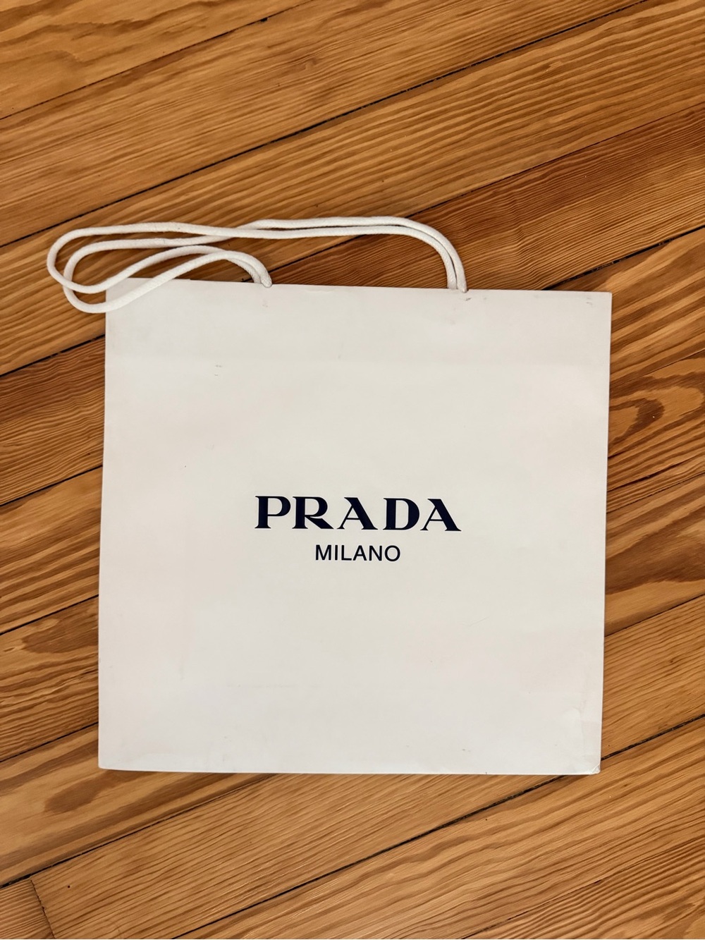 Prada White Shopping Bag